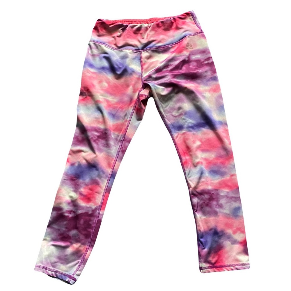 80s pink & purple tie dye leggings